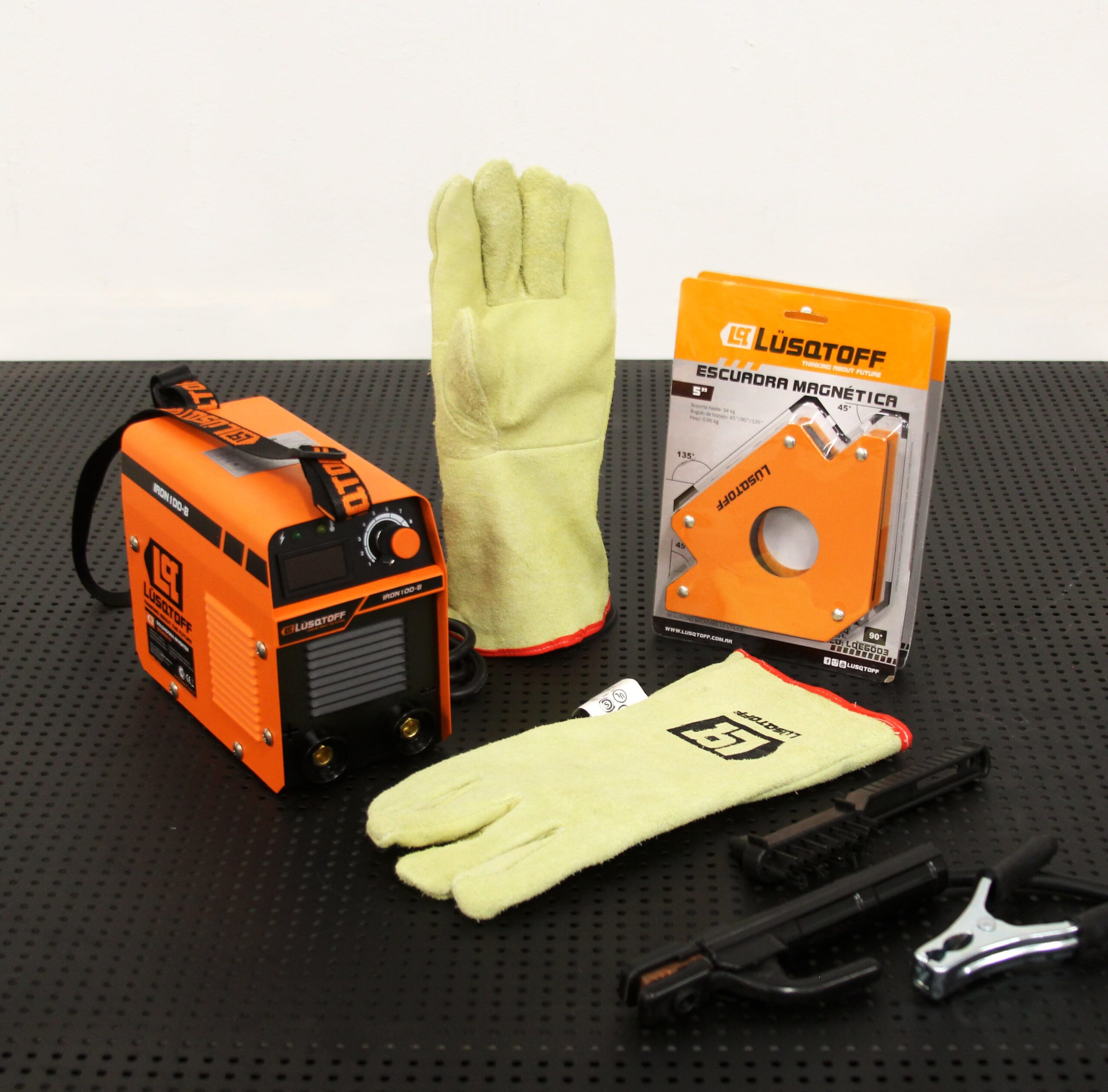 Combo Soldadora + 2 Escuadras + Guantes - Lusqtoff