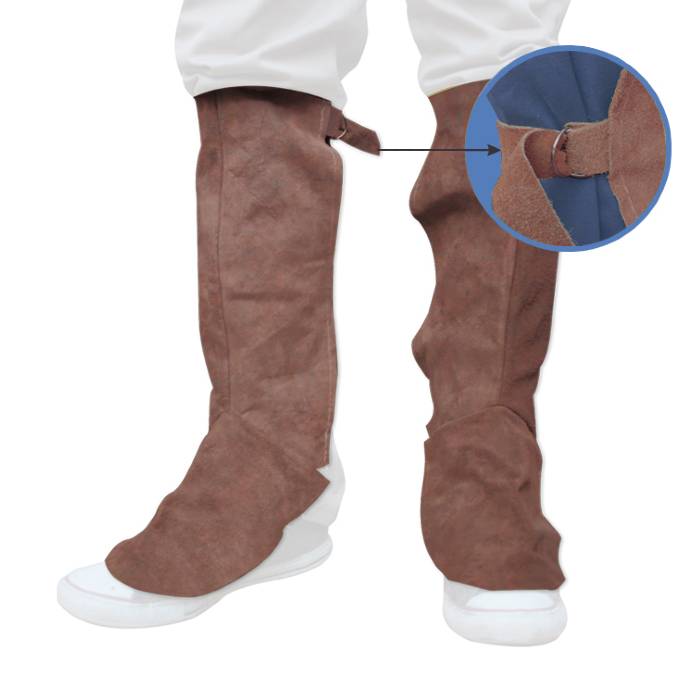 Polaina Descarne con media luna metálica (par)